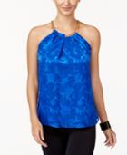 Thalia Sodi Floral-print Chain-detail Top, Created For Macy's