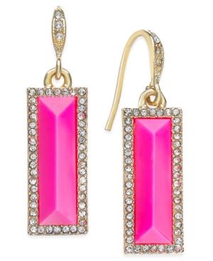 Abs By Allen Schwartz Color Pop Pave Linear Earrings