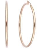 Round Hoop Earrings In 14k Rose Gold Vermeil, 60mm