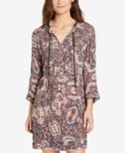 William Rast Atalia Printed Raw-edge Dress