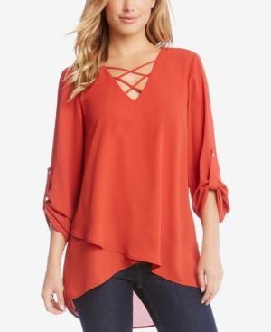 Karen Kane High-low Crisscross Top