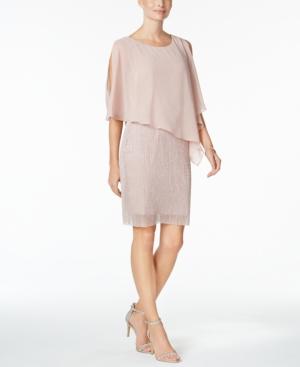 Connected Capelet Sheath Dress