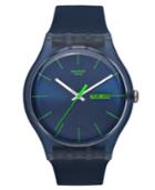 Swatch Watch, Unisex Swiss Blue Rebel Blue Silicone Strap 41mm Suon700