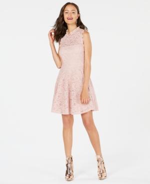 City Studios Lace Fit And Flare Dress, Created For Macy's