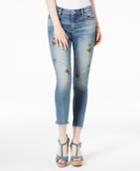 Lucky Brand Ava Embroidered Skinny Cropped Jeans