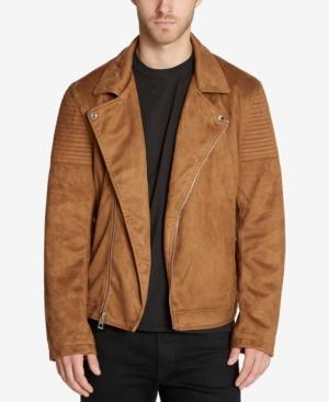 Guess Men's Faux-suede Moto Jacket