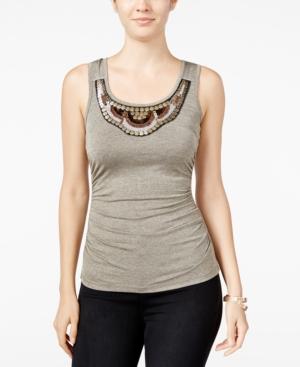 Bcx Juniors' Embellished Cutout Tank Top