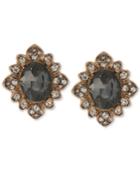 Marchesa Gold-tone Pave & Colored Stone Stud Earrings