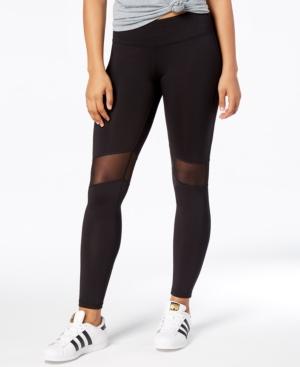 Material Girl Active Juniors' Illusion-trimmed Leggings, Created For Macy's