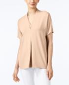 Alfani Short-sleeve V-neck Blouse, Created For Macy's