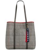 Tommy Hilfiger Roma Plaid North South Tote