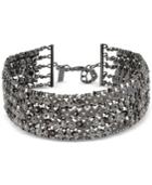 Inc International Concepts Hematite-tone Circle Link Chain Choker Necklace, Only At Macy's