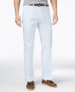 Haggar Belted Poplin Flex-waist Straight-fit Pants, Only At Macy's