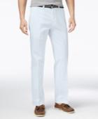 Haggar Belted Poplin Flex-waist Straight-fit Pants, Only At Macy's