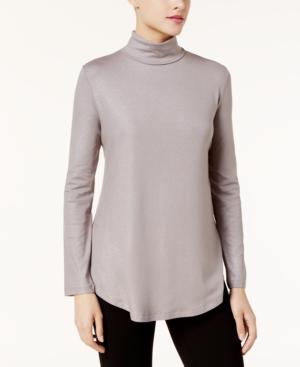 Jm Collection Metallic Long-sleeve Turtleneck, Created For Macy's