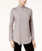 Jm Collection Metallic Long-sleeve Turtleneck, Created For Macy's