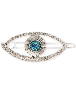 Lonna & Lilly Silver-tone Crystal Evil Eye Hair Barrette, Created For Macy's