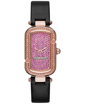 Marc Jacobs Women's The Jacobs Black Leather Strap Watch 20x31mm Mj1554