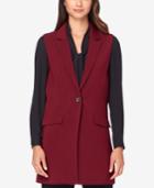 Tahari Asl Long Blazer Vest