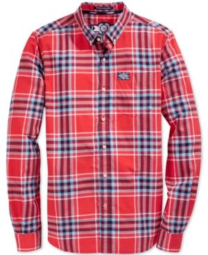 Superdry Men's Plaid Button-down Long-sleeve Shirt