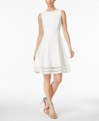 Calvin Klein Illusion-trim Fit & Flare Dress, Regular & Petite Sizes