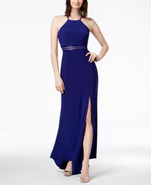 Nightway Strappy Beaded A-line Gown