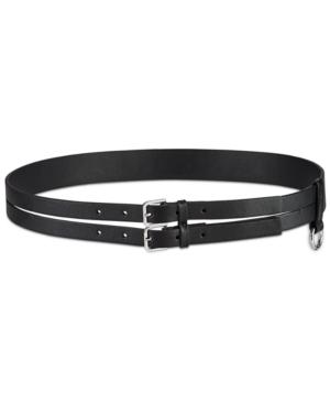 Calvin Klein Double-harness Buckle & Ring Leather Belt
