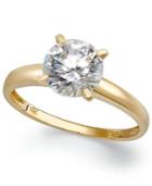 Arabella 14k Gold Swarovski Zirconia Solitaire Ring (3-1/2 Ct. T.w.)