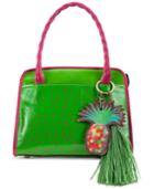 Patricia Nash Polka Dot Pineapple Paris Medium Satchel