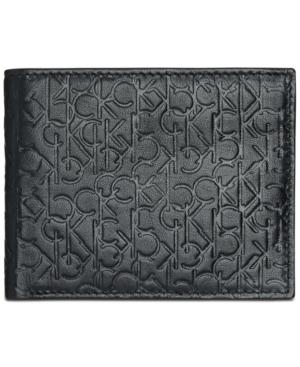Calvin Klein Men's Embossed Logo Leather Billfold