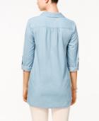 Tommy Hilfiger Roll-tab-sleeve Chambray Tunic