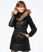 Rud Styled By Rudsak Faux-fur-trim Belted Down Coat
