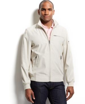Perry Ellis Full Zip Stand Collar Bomber Jacket