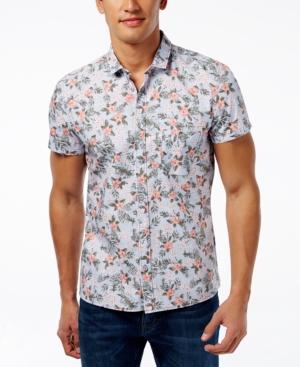 Hugo Boss Men's Floral-print Short-sleeve Shirt