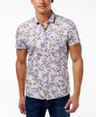 Hugo Boss Men's Floral-print Short-sleeve Shirt