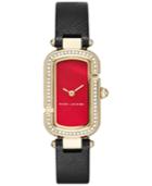 Marc Jacobs Women's The Jacob Black Leather Strap Watch 20x31mm Mj1496
