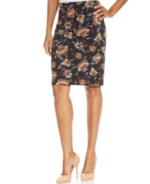 Grace Elements Floral-print Pencil Skirt