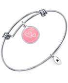 Unwritten Mother Daughter Friends Forever Adjustable Message Bangle Bracelet In Stainless Steel