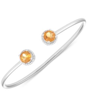 Citrine Open Bangle Bracelet (2-3/8 Ct. T.w.) In Sterling Silver