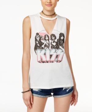 Hybrid Juniors' Kiss Graphic Tank Top