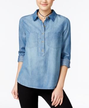 Jessica Simpson Poppy Chambray Blouse