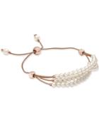 Charter Club Rose Gold-tone Imitation Pearl Three-row Slider Bracelet, Only At Macy's