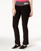 Material Girl Active Juniors' Workout Mode Graphic Waistband Yoga Pants, Only At Macy's