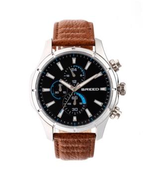 Breed Quartz Bryant Brown And Gold Leather Watches 44mm