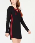 Material Girl Juniors' Varsity-stripe Sweater Dress, Created For Macy's