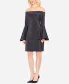 Vince Camuto Metallic Off-the-shoulder Bell-sleeve Dress