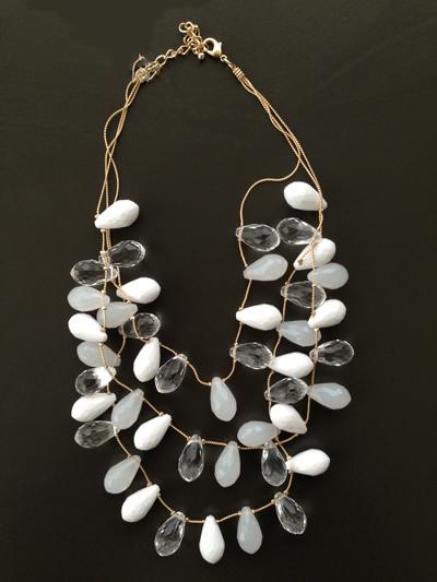 Gold And White Layered Necklace