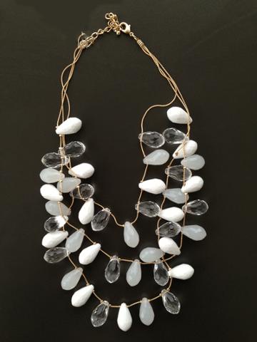 Gold And White Layered Necklace