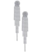 Say Yes To The Prom Silver-tone Pave Linear Drop Earrings, A Macy's Exclusive Style