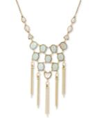 Lucky Brand Gold-tone Stone & Chain Tassel Statement Necklace, 19 + 2 Extender